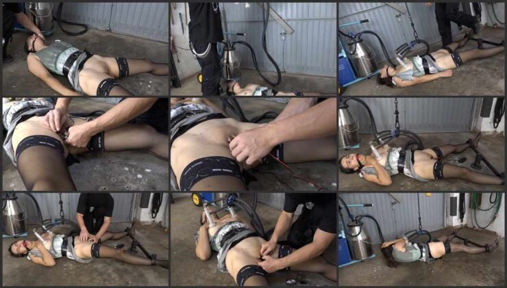 Aijana Milked, Bound and Gagged in the Pillory