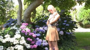 Summer in the Garden with Cuffs, Collar and Chastity Belt