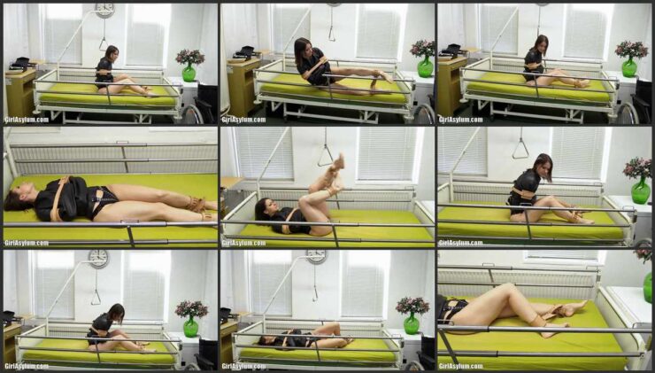 A Very Kinky Hospital, Melisa Mendini in Black Straitjacket