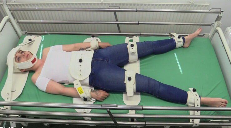 Roxy C Chained Securely to Bed Trying to Free