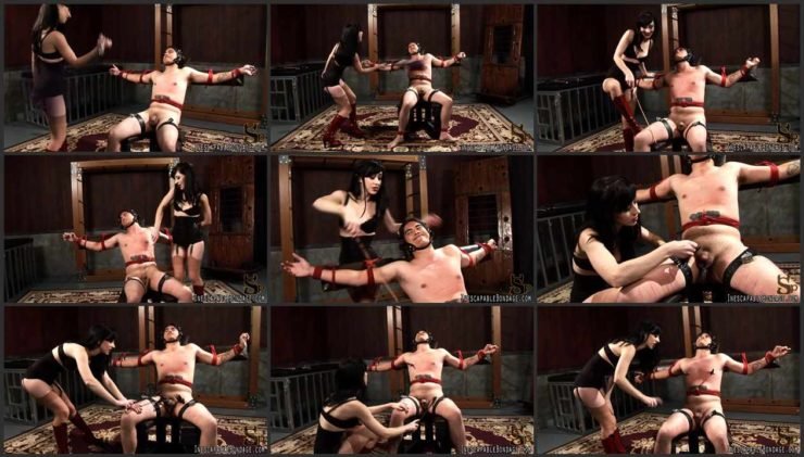 Flogging and Caning on a Bondage Chair