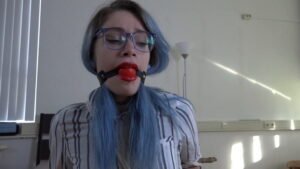 Secretary Luna in sitting position tied up and with gag