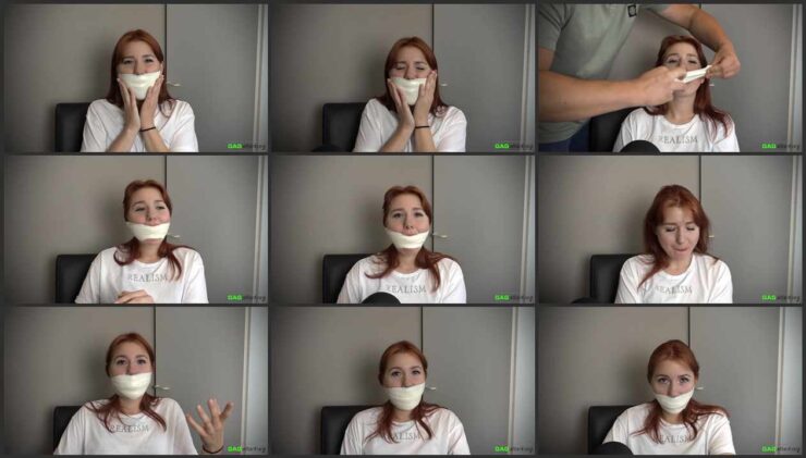 Foxy decides to give you a closer look in Microfoam tape gagged