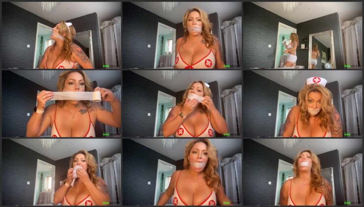 Rara – Naughty Nurse Self Gag FULL 3 Gags MP4 HD