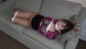 Sexy helpless Juniper was be tied up and gagged