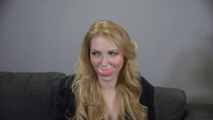 Tape gag and stuffed mouth, two kinds gags in one video