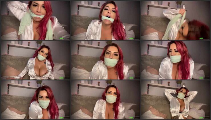 Sexy talk with pantyhose stuffed in your mouth – three kinds of gag for you