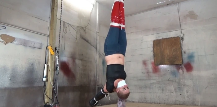Hoisted upside-down strapado for hot Whitney