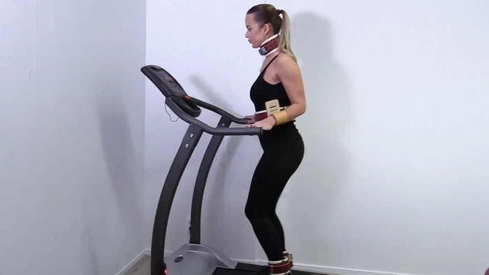 Humane Restraints treadmill walk