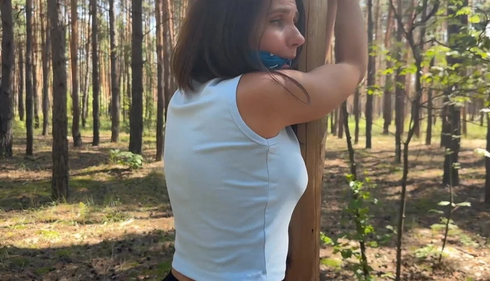 Spanking in the woods