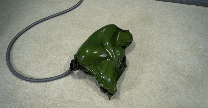 A special agent in a foil vacuum bag and a hacker