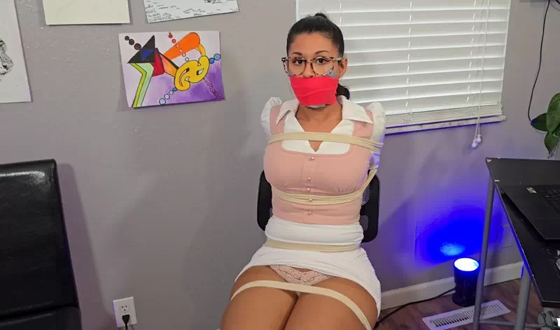 Troubled Teacher, Calisa Bound and Gagged Multiple Times by a Kinky Parent