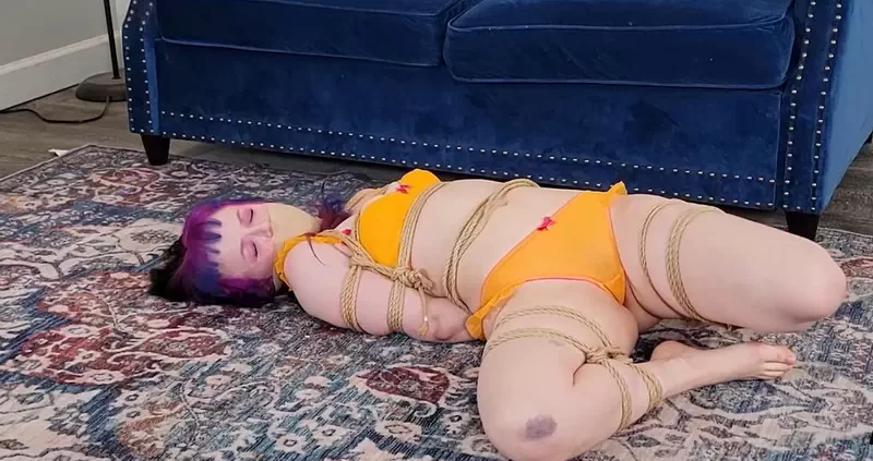 Frogtied Girl Strggles For Freedom