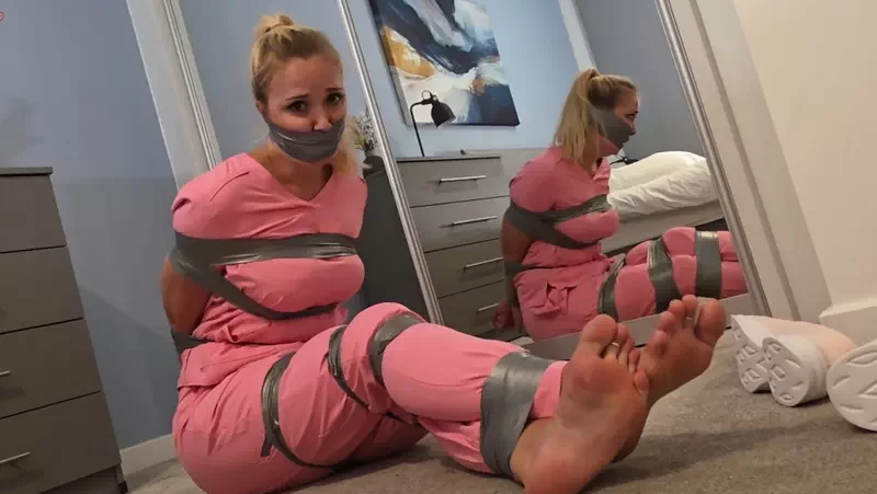 Tired night shift nurse ends evening in Tape