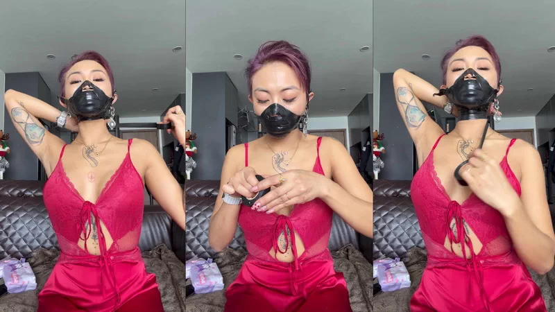 Half mask self tapping by Asian MILF