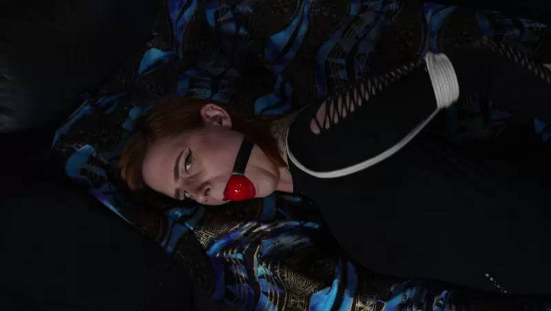 Ready to work out, problem is that she is so hogtied