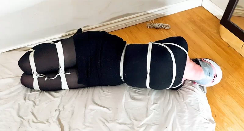 Wife wants a tight hogtie and behind the scenes footage