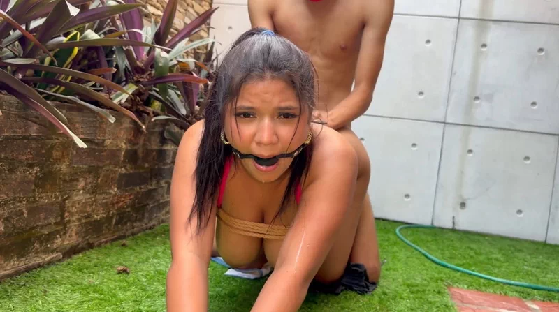 Ball-Gagged, Rope-Bound, Hosed Down & Face-Fucked Until She’s Glazed Ball-Gagged, Rope-Bound, Hosed Down & Face-Fucked Until She’s Glazed