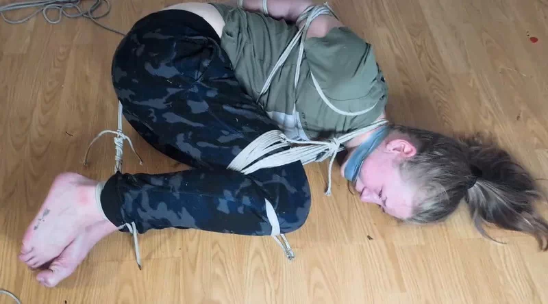 Caught in self bondage then punished with brutal bondage