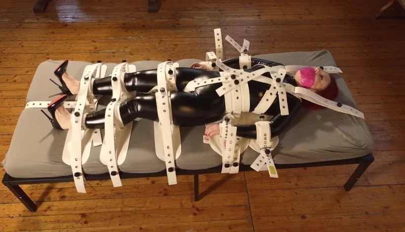 Dominatrix Strong Panda Tricked Into Segufix Restraints