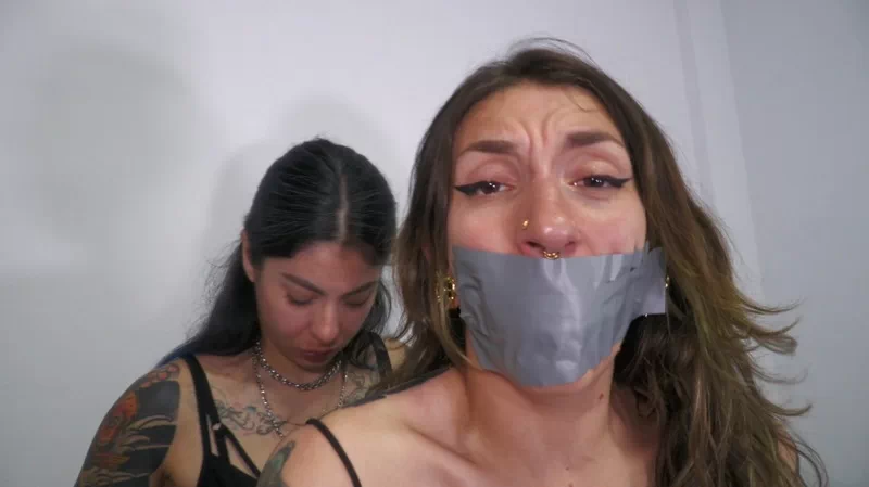 Edone tied up and gagged