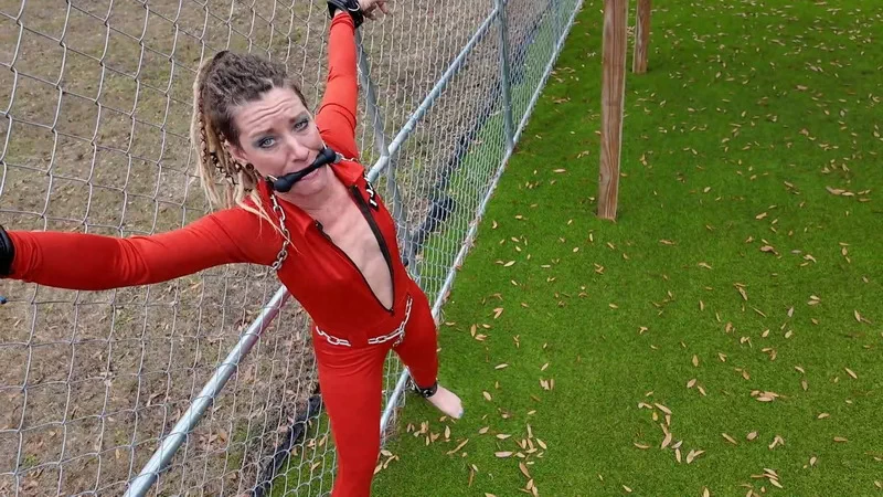 Inmate Fayth Cuffed & Chained & Punished Outside