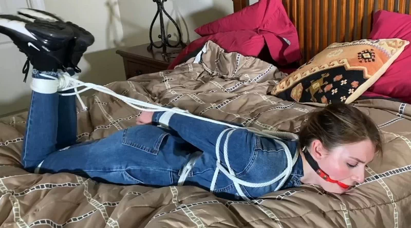 Robbery gone bad – Sexy Burglar Hogtied & Ball Gagged London