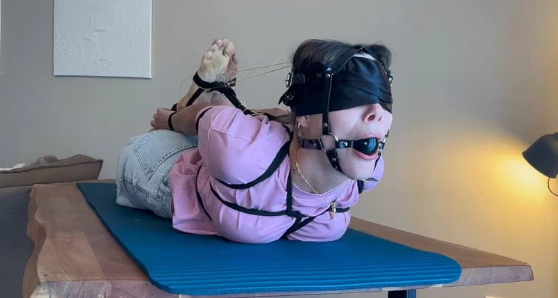 Strict and tight hogtie endurance challenge